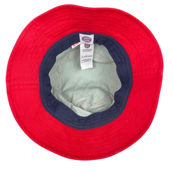 FC Bayern München Bucket Hat Unisex S/M Red/Navy/Gray Cotton Blend - Picture 9 of 9